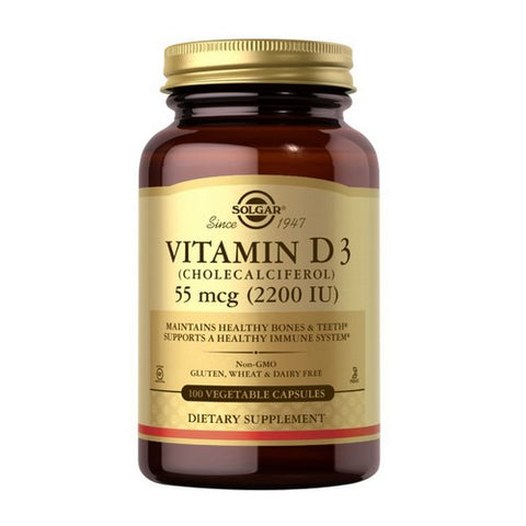 Solgar, Vitamin D3, 55 Mcg, 100 Veg Caps Solgar