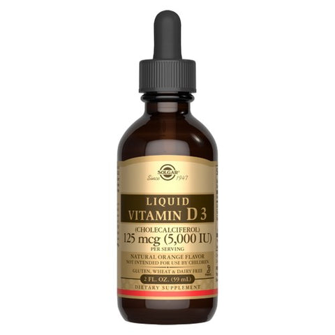 Liquid Vitamin D3 (Cholecalciferol) Natural Orange Flavor 2 oz by Solgar