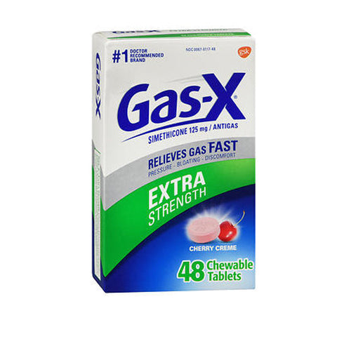 Gas-X, Simethicone Chewable Tablets Extra Strength Cherry Creme, 125 Mg, 48 Tabs Gas-X