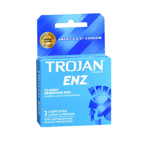 Trojan, Enz Lubricated Latex Condoms, 3 Each Trojan