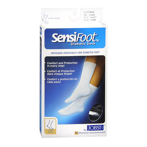 Jobst, Sensifoot Men'S And Women'S Crew Style Diabetic Black Socks Extra Large, 1 Each Jobst