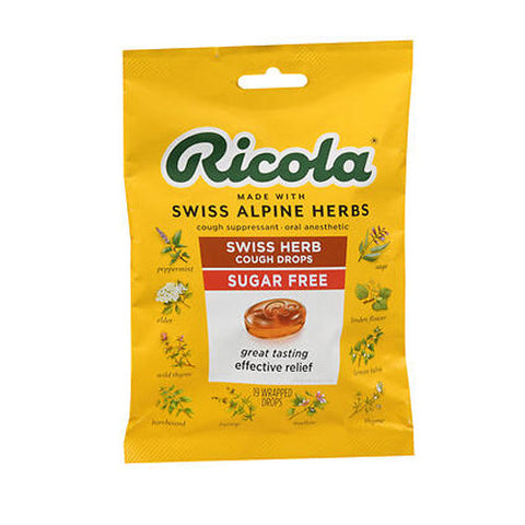 Ricola, Cough Drops Sugar Free Swiss Herb, 19 Count Ricola