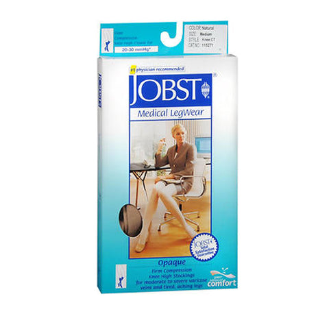 Jobst, Medical Legwear Knee High Stockings Firm Compression Opaque Natural Medium, 1 Pair Jobst