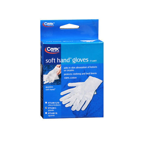 Carex, Soft Hand Cotton Gloves Large, 1 Each Carex