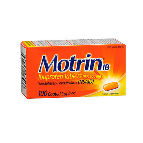Motrin, Ibuprofen, 200 mg, 100 caplets Motrin