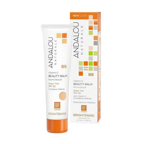 Andalou Naturals, Brightening Vitamin C Beauty Balm Sheer Tint Spf 30, 2 Oz Andalou Naturals