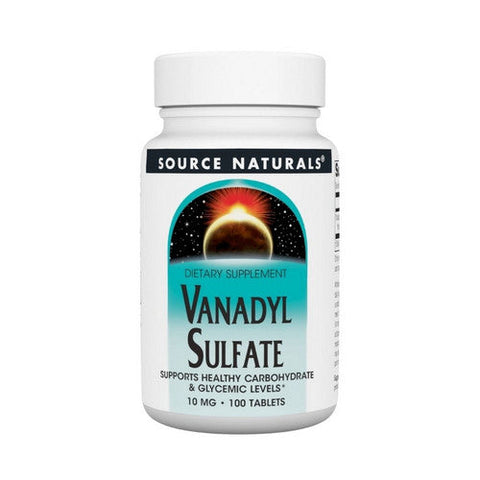 Source Naturals, Vanadyl Sulfate, 10mg, 100 TABS Source Naturals