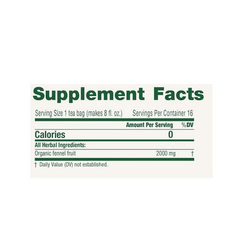Traditional Medicinals, Fennel Tea, 16 Bags Traditional Medicinals