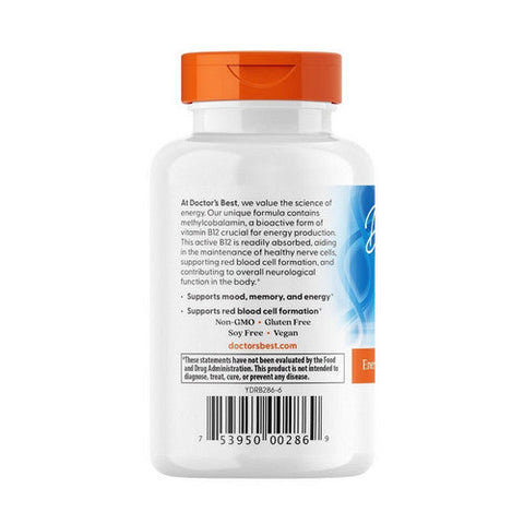 Doctors Best, Fully Active B12, 1500 Mcg, 60 Veggie Caps Doctors Best