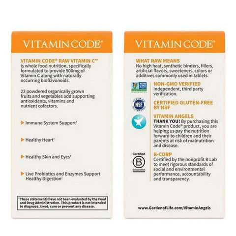 Garden of Life, Vitamin Code Raw Vitamin C, 120 Veg Caps Garden of Life