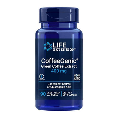 Life Extension, CoffeeGenic, 400 mg, Green Coffee Extract 90 vcaps Life Extension