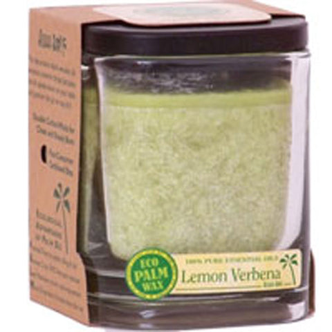 Aloha Bay, Eco Palm Square Jar, Lemon Verbena Melon 8 oz Aloha Bay