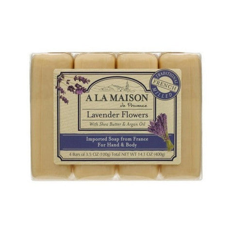 A La Maison, Bar Soap Value Pack, Lavender Flowers 4 CT A La Maison