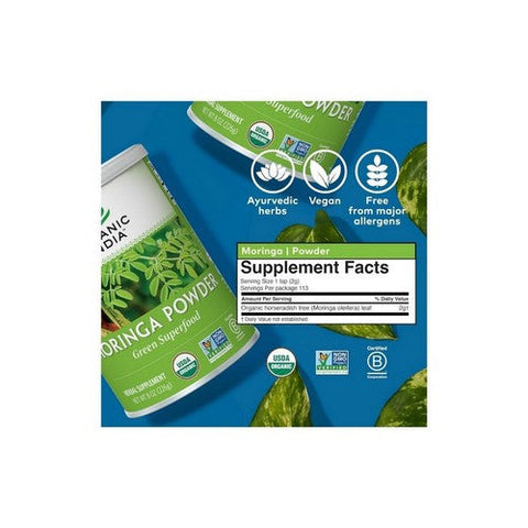 Organic India, Organic Moringa Powder, 8 oz Organic India