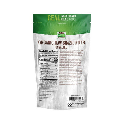 Now Foods, Organic Brazil Nuts, Unsalted 10 Oz Now Foods