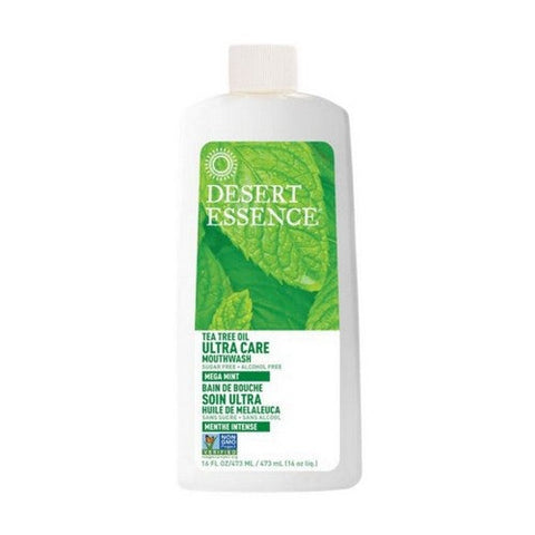 Desert Essence, Tea Tree Oil Ultracare Mouth Wash, Mega Mint, 16 oz Desert Essence
