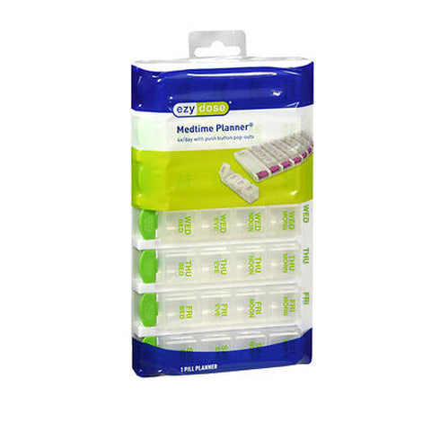 Ezy Dose, Medtime Planner 4X Day With Push Button Pop-Outs, 1 Each Ezy Dose