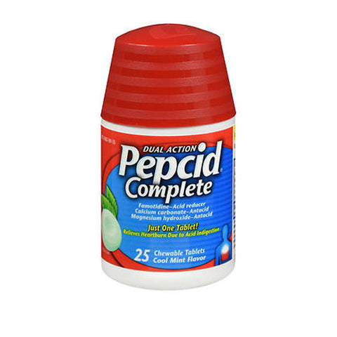Pepcid, Complete Chewable Tablets Cool Mint, 25 Tabs Pepcid