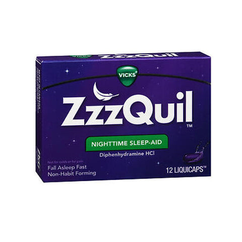 Procter & Gamble, ZzzQuil Nighttime Sleep-Aid, LiquiCaps 12 Caps Zzzquil