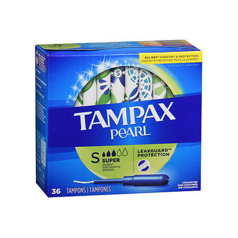 Tampax, Pearl Tampons with Plastic Applicators, Super Unscented 36 Each Tampax