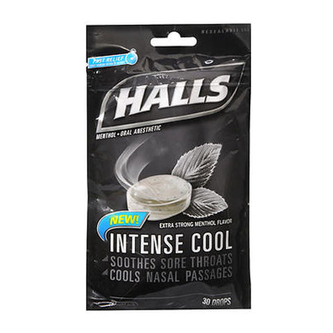 Halls, Oral Anesthetic Drops Intense Cool, 30 Count Halls