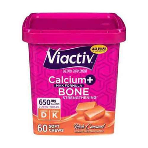 Viactiv, Calcium Plus Vitamin D Soft Chews, Caramel 60 Each Viactiv