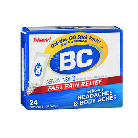 BC, Pain Relief Powder Stick Packs On The Go, 24 Each BC