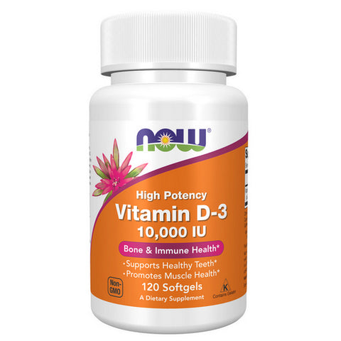 Now Foods, Vitamin D3, 10,000 IU, 120 Softgels Now Foods