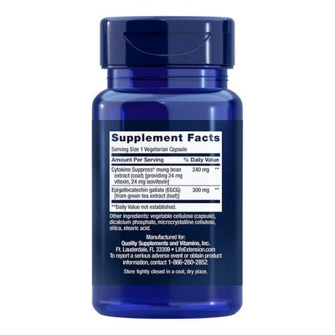 Life Extension, Cytokine Suppress With Egcg, 30 Veg Caps Life Extension