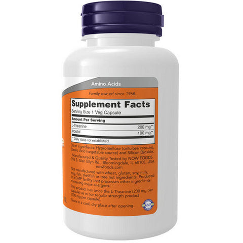 Now Foods, L-Theanine, 120 Vcaps Now Foods