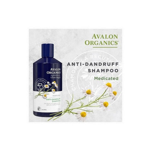Avalon Organics, Therapy Anti-Dandruff Shampoo Chamomilla Recutita, 14 Oz Avalon Organics