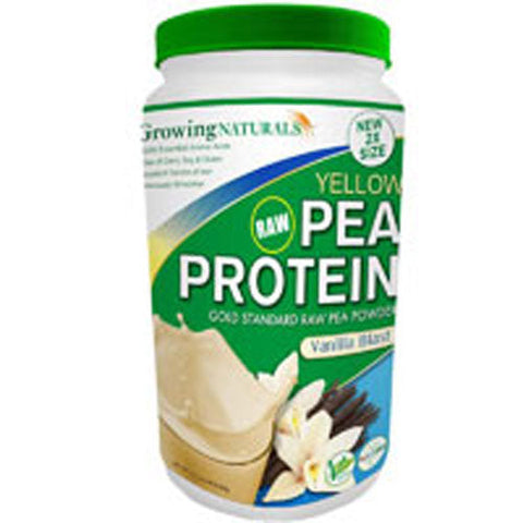 Growing Naturals, Yellow Raw Pea Protein, 2.09 Lb, Vanilla Blast Growing Naturals