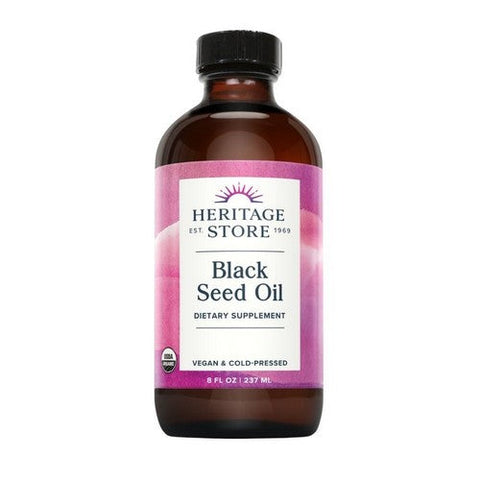 Heritage Store, Organic Black Seed Oil, 8 Oz Heritage Store