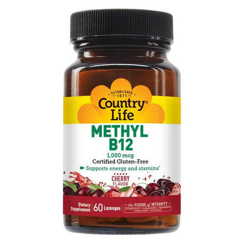 Country Life, Methyl B12 Cherry, 1000 Mcg, 60 Lozenges Country Life