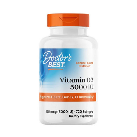 Doctors Best, Vitamin D3 5,000 IU, 125 Mcg, 720 Softgels Doctors Best