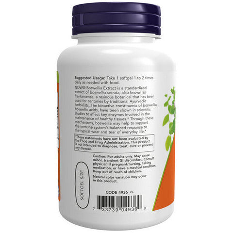 Now Foods, Boswellia Extract, 500 mg, 90 Softgels Now Foods