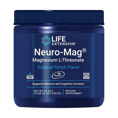 Life Extension, Neuro-Mag Magnesium L-Threonate, Tropical Punch Flavor 93.35 Grams Life Extension