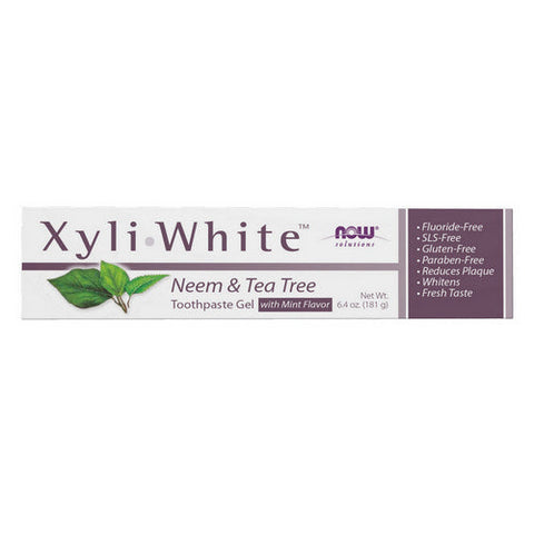 Now Foods, Xyliwhite Neem & Tea Tree Toothpaste, 6.4 Oz Now Foods