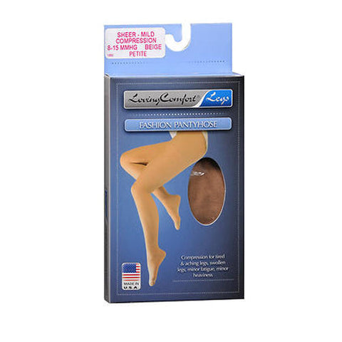 Loving Comfort, Fashion Pantyhose Sheer Mild Compression Petite Beige, 1 Each Loving Comfort