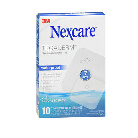 Nexcare, Tegaderm Transparent Dressings Waterproof Assorted, 10 Each Nexcare
