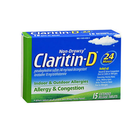 Claritin, 24 Hour Allergy And Congestion, 15 Tabs Claritin