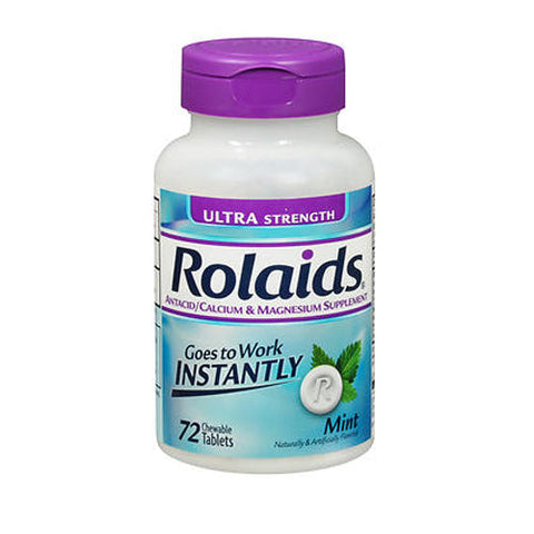 Rolaids, Ultra Strength Goes To Work Instantly Mint, 72 Chewable Tabs Rolaids