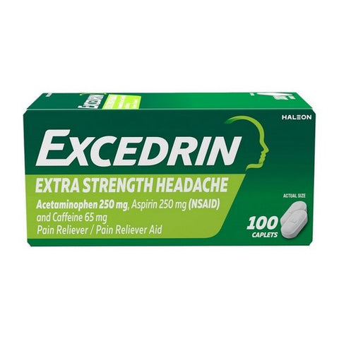 Excedrin, Extra Strength Headache Caplets, 100 Count Excedrin