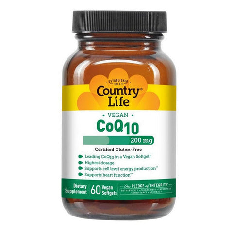Country Life, CO Q 10, 200 mg, 60 Softgels Country Life