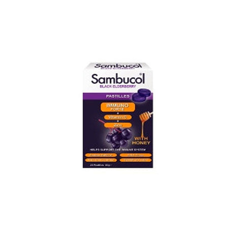 Sambucol, Black Elderberry Pastilles, 20 Count Sambucol