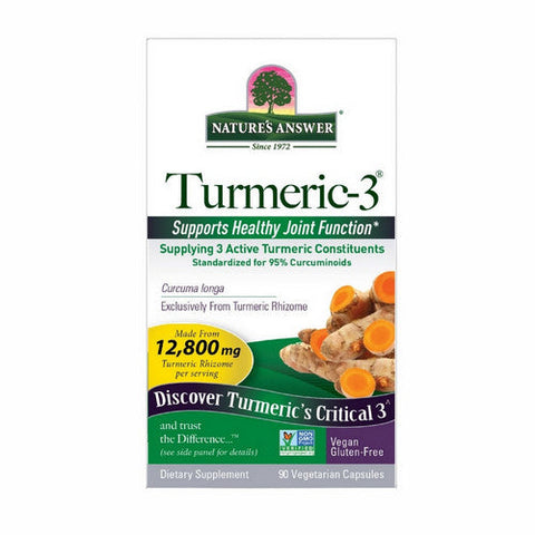 Nature's Answer, Turmeric-3, 90 Veg Caps Nature's Answer