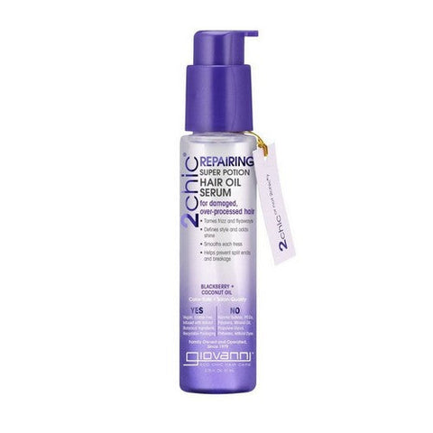 Giovanni Cosmetics, 2Chic Repairing Super Potion Hair Oil Serum With Blackberry And Coconut Oil, 2.75 Oz Giovanni Cosmetics