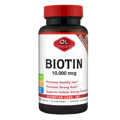 Olympian Labs, Biotin, 10000 mcg, 60 Tabs Olympian Labs