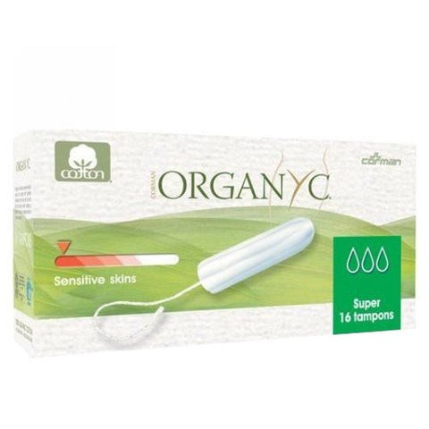 Organyc, Non-Applicator Super Tampons, 16 Count Organyc