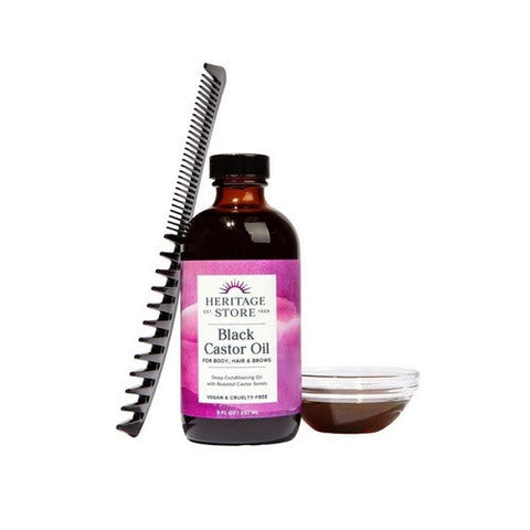 Heritage Store, Black Castor Oil, 8 Oz Heritage Store